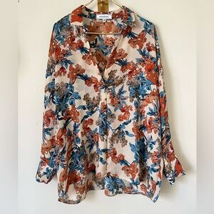 Annabelle Floral Bohemian Cottagecore blouse One size (check measurements)